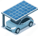 Icône Carport solaire - Simulation rénovation énergétique